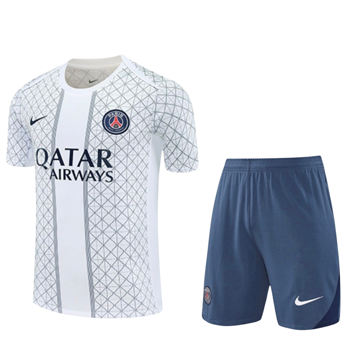 Ensemble t-shirt short psg blanc/gris 2025/26