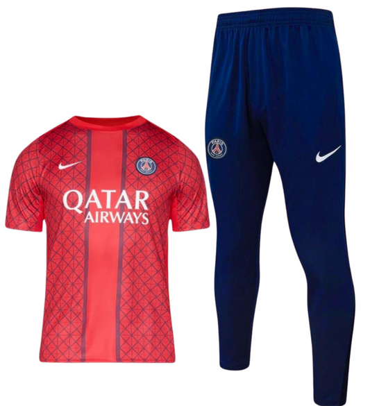Ensemble t-shirt jogging psg rouge 2025/26