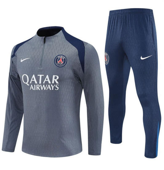 Survêtement psg long 1/4 zip gris 2025/26