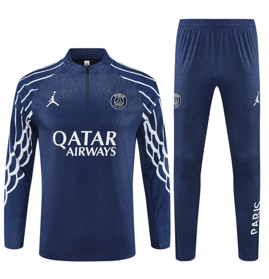 Survêtement psg long 1/4 zip bleu 2024/25