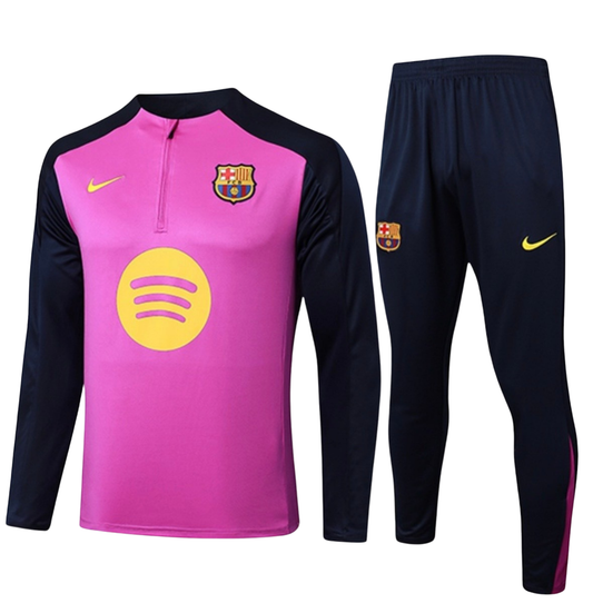 Survêtement barcelone long 1/4 zip violet/bleu 2025/26