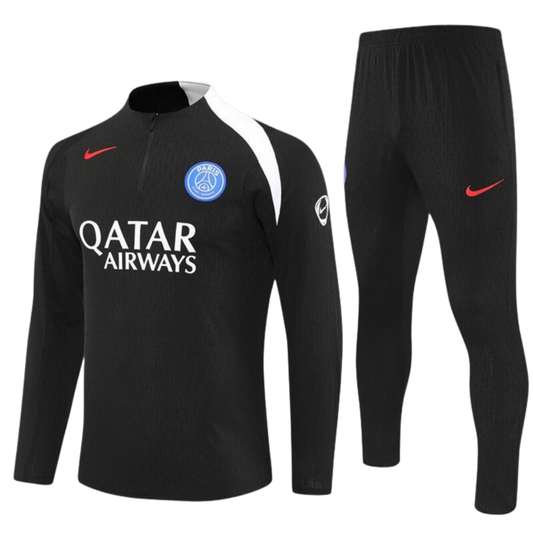 Survêtement psg long 1/4 zip noir 2025/26