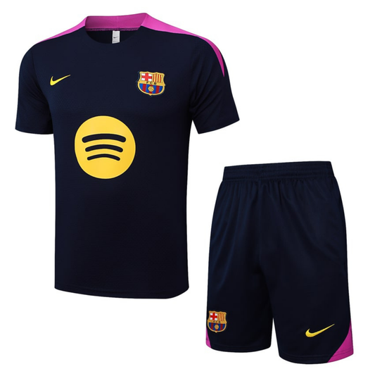Ensemble t-shirt short barcelone bleu/violet 2025/26