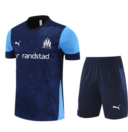 Ensemble t-shirt short marseille 2025/26 bleu 2025/26