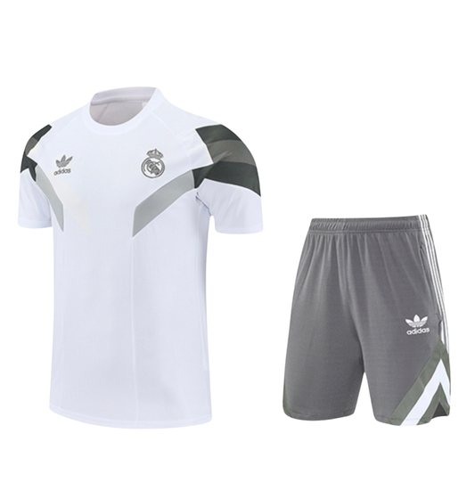 Ensemble t-shirt short real madrid blanc/gris 2025/26