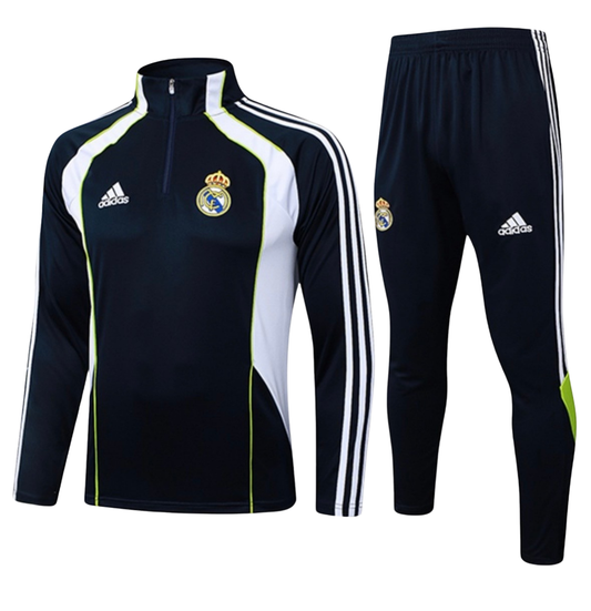 Survêtement real madrid long 1/4 zip bleu 2025/26