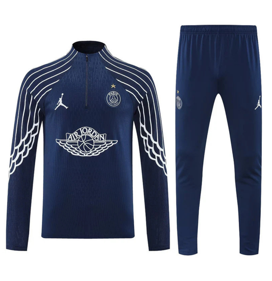 Survêtement psg long 1/4 zip bleu étoile 2024/25