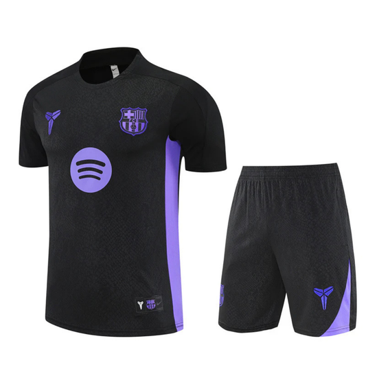 Ensemble t-shirt short barcelone noir/violet 2025/26